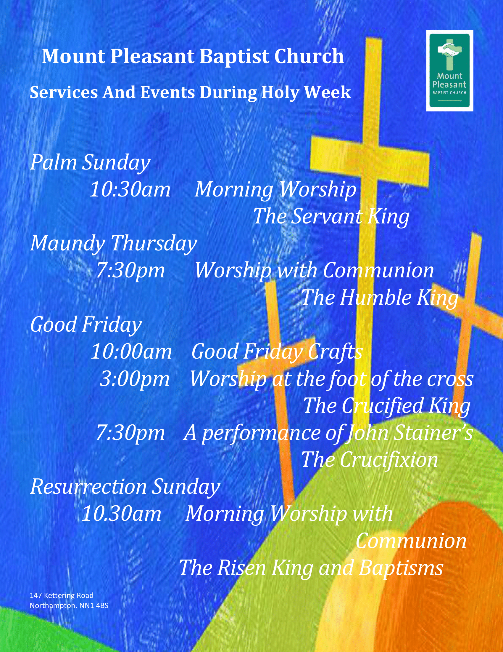 Holy Week Dates 2-1